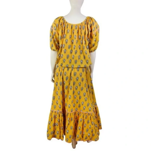 RHODE RESORT Frida Dress Yellow Floral